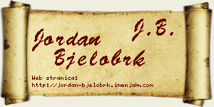 Jordan Bjelobrk vizit kartica